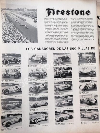 CARTEL ANTIGUO ORIGINAL DE JIM RATHMAN & FIRESTONE. GANA LAS 500 MILLAS DE INDIANAPOLIS 1958 /N95 - Imagen 3