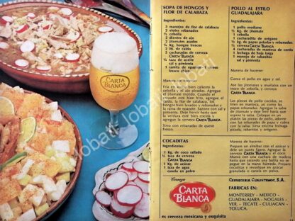 CARTEL ANTIGUO ORIGINAL DE AFICHE PROMOCIONAL CERVEZA CARTA BLANCA 1960s /172