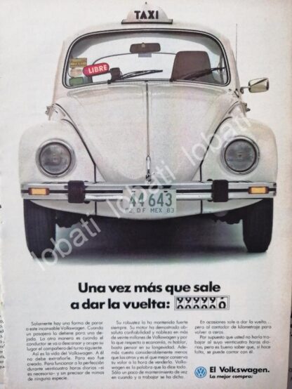 CARTEL ANTIGUO ORIGINAL DE AUTOS VOLKSWAGEN VOCHO 1982 /681 (T.CHICO)