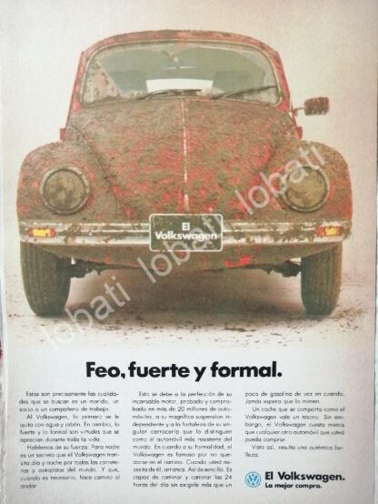 CARTEL ANTIGUO ORIGINAL DE AUTOS VOLKSWAGEN VOCHO 1969 /675 (T.CHICO)