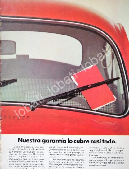 CARTEL ANTIGUO ORIGINAL DE AUTOS VOLKSWAGEN VOCHO 1971 /673