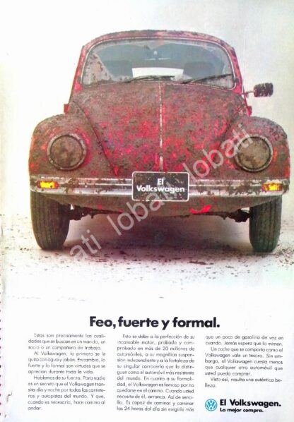 CARTEL ANTIGUO ORIGINAL DE AUTOS VOLKSWAGEN VOCHO 1974 /666