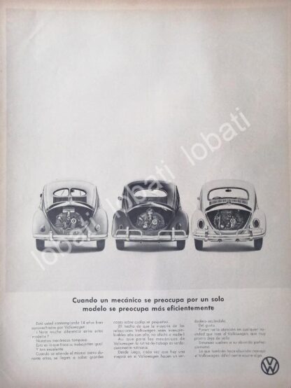 CARTEL ANTIGUO ORIGINAL DE AUTOS VOLKSWAGEN VOCHO 1967 /658 (T. GRANDE)