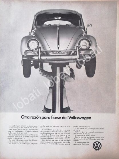 CARTEL ANTIGUO ORIGINAL DE AUTOS VOLKSWAGEN VOCHO 1967 /657 (T. GRANDE)