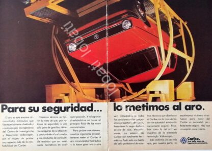 CARTEL ANTIGUO ORIGINAL DE AUTOS VOLKSWAGEN CARIBE 1979 /640