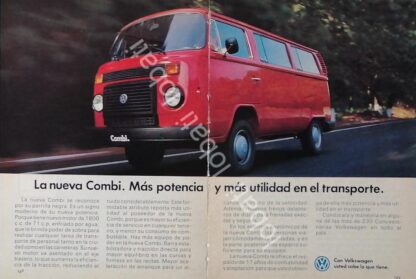 CARTEL ANTIGUO ORIGINAL DE AUTOS VOLKSWAGEN COMBI 1970s /636