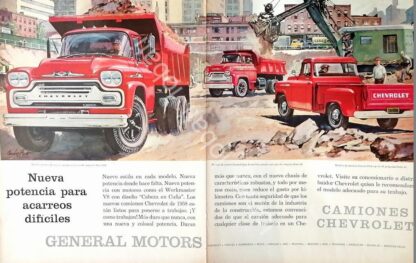 CARTEL ANTIGUO ORIGINAL DE AUTOS CAMIONETAS Y CAMIONES CHEVROLET 1958 / 827