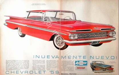 CARTEL ANTIGUO ORIGINAL DE AUTOS CHEVROLET IMPALA 1953 / 826