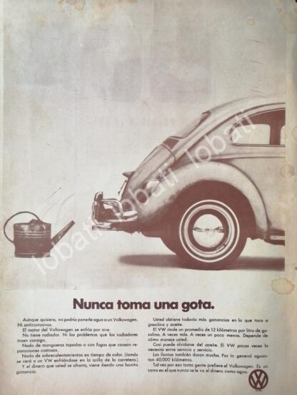 CARTEL ANTIGUO ORIGINAL DE AUTOS VW VOLKSWAGEN VOCHO 1969/ 813