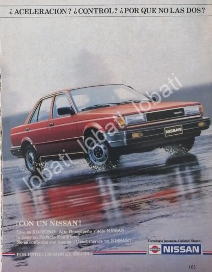 CARTEL ANTIGUO ORIGINAL DE MINI AFICHE AUTOS NISSAN TSURU PRIMERA EDICION 1983 / 793