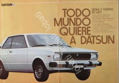 CARTEL ANTIGUO ORIGINAL DE AUTOS NISSAN DATSUN SEDAN 1982 / 792