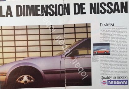 CARTEL ANTIGUO ORIGINAL DE AUTOS NISSAN 300 ZX TURBO 1983 / 791