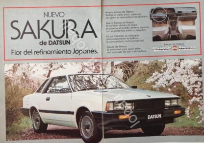 CARTEL ANTIGUO ORIGINAL DE AUTOS NISSAN DATSUN SAKURA 1983 / 790