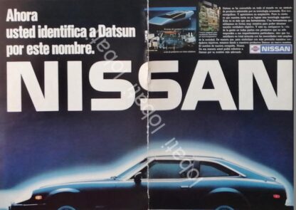 CARTEL ANTIGUO ORIGINAL DE AUTOS NISSAN 1983 / 789