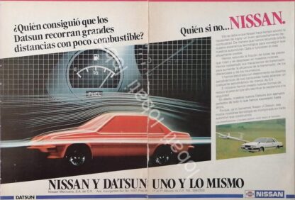 CARTEL ANTIGUO ORIGINAL DE AUTOS NISSAN DATSUN 787