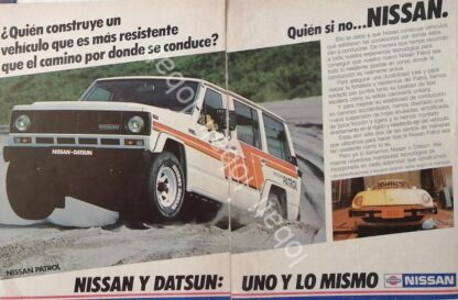 CARTEL ANTIGUO ORIGINAL DE AUTOS CAMIONETA NISSAN PATROL 1983 / 788