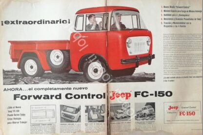 CARTEL ANTIGUO ORIGINAL DE CAMION WILLYS JEEP FC-150 1956 / 757