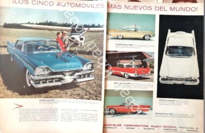 CARTEL ANTIGUO ORIGINAL DE AUTOS CHRYSLER MODELOS DE 1957 /748