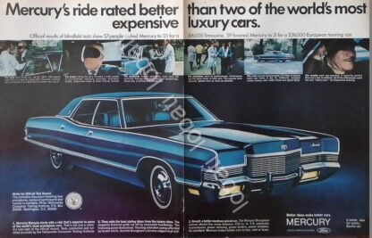 CARTEL ANTIGUO ORIGINAL DE AUTOS FORD MERCURY MARQUIS 1971 / 742