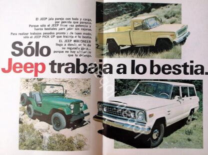 CARTEL ANTIGUO ORIGINAL DE MINI CARTEL AUTOS. WILLIS JEEP CJ-7 1982 / 718