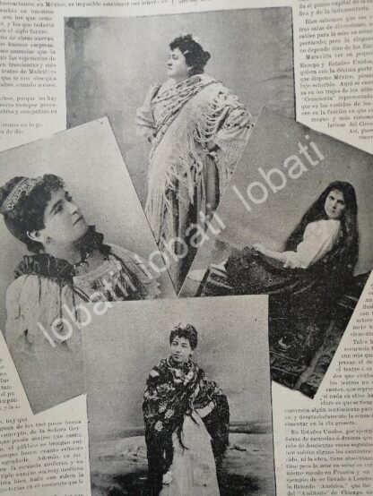 CARTEL ANTIGUO ORIGINAL DE (actrices ) TIPLES DEL TEATRO EL NACIONAL 1895 / FEP - Imagen 2