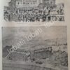 CARTEL ANTIGUO ORIGINAL DE GRAN DESCARRILAMIENTO DEL TREN EN TEMAMATLA 1895 / FUNERALES Y NOTAS - Imagen 2