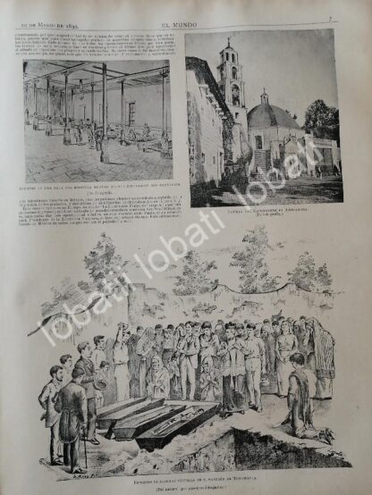 CARTEL ANTIGUO ORIGINAL DE GRAN DESCARRILAMIENTO DEL TREN EN TEMAMATLA 1895 / FUNERALES Y NOTAS - Imagen 3