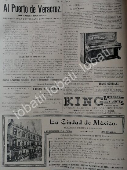 CARTEL ANTIGUO ORIGINAL DE PIANOS ROSENKRANZ DE CASA WAGNER Y LEVIEN 1895 & MAS PUBLICIDADES - Imagen 2