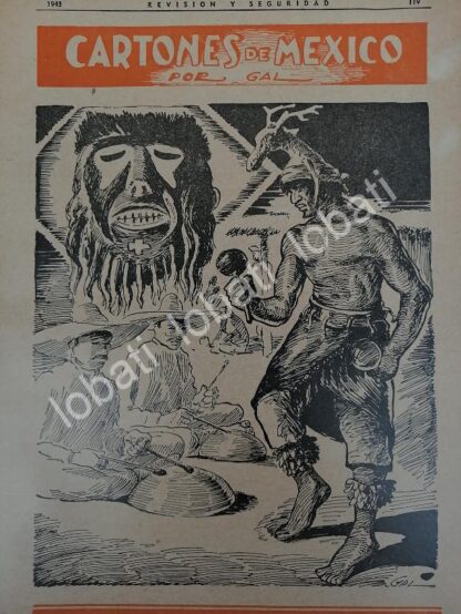 CARTEL ANTIGUO ORIGINAL DE 2 TIRAS COMICAS. " CARTONES DE MEXICO " POR: LEONEL GARCIA 1943 - Imagen 3