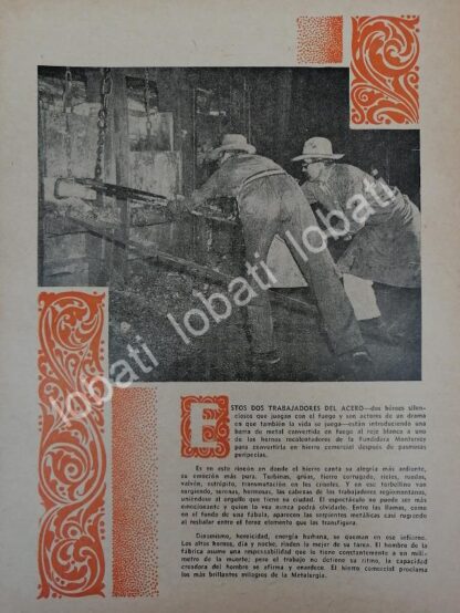 CARTEL ANTIGUO ORIGINAL DE 15 AFICHES DE LA FUNDIDORA MONTERREY 1943 - Imagen 7