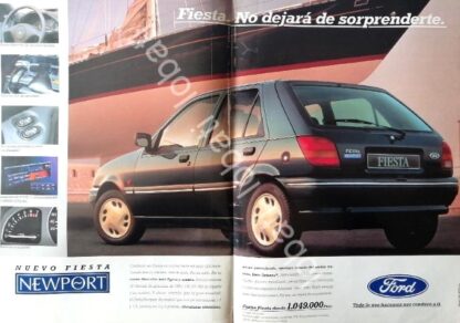 CARTEL ANTIGUO ORIGINAL DE AUTOS FORD FIESTA NEWPORT 1993 /905