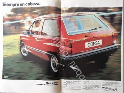 CARTEL ANTIGUO ORIGINAL DE AUTOS CHEVROLET OPEL CORSA 1.3S 1985 /901