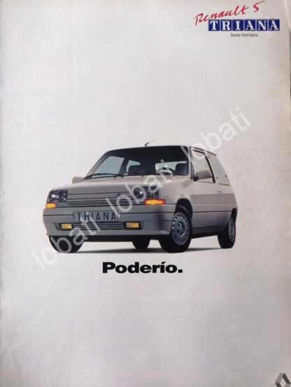 CARTEL ANTIGUO ORIGINAL DE AFICHE DE AUTOS RENAULT 5 TRIANA 1989 / 861