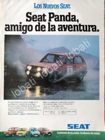 CARTEL ANTIGUO ORIGINAL DE AUTOS SEAT PANDA 1981 / 845