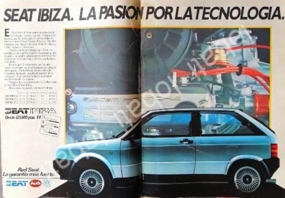 CARTEL ANTIGUO ORIGINAL DE AUTOS SEAT IBIZA 1986/ 844