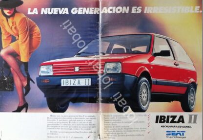 CARTEL ANTIGUO ORIGINAL DE AUTOS SEAT IBIZA II 1989/ 843