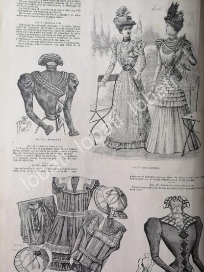 GACETA ANTIGUA 1898. " PAGINAS DE LA MODA " /27 - Imagen 3