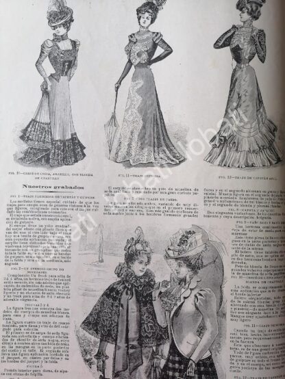 GACETA ANTIGUA 1898. " PAGINAS DE LA MODA " /28 - Imagen 3