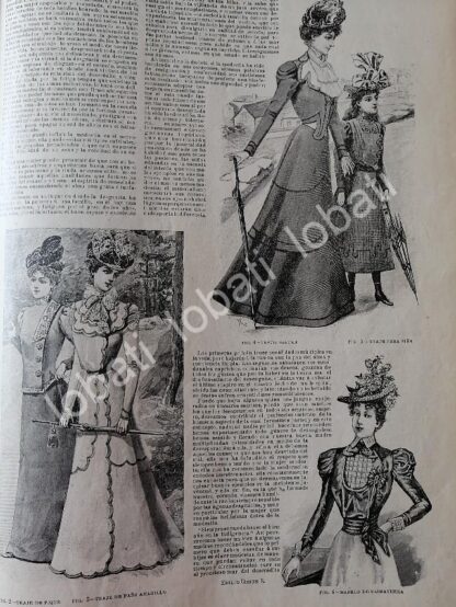 GACETA ANTIGUA 1898. " PAGINAS DE LA MODA " /29 - Imagen 2