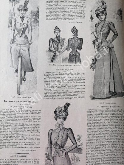 GACETA ANTIGUA 1898. " PAGINAS DE LA MODA " /29 - Imagen 3