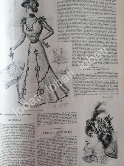 GACETA ANTIGUA 1898. " PAGINAS DE LA MODA " /30 - Imagen 2