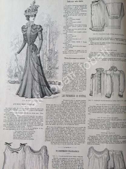 GACETA ANTIGUA 1898. " PAGINAS DE LA MODA " /30 - Imagen 3