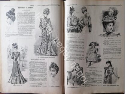 GACETA ANTIGUA 1898. " PAGINAS DE LA MODA " /33 - Imagen 2