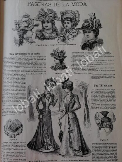 GACETA ANTIGUA 1898. " PAGINAS DE LA MODA " /34