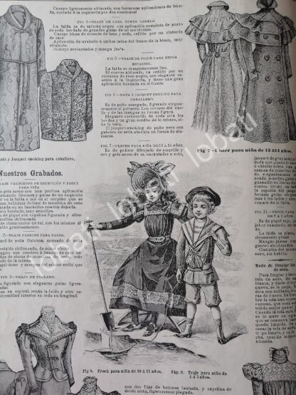 GACETA ANTIGUA 1898. " PAGINAS DE LA MODA " /35 - Imagen 3