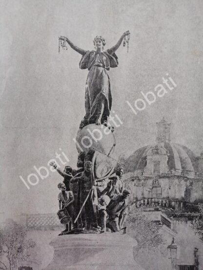 CARTEL ANTIGUO ORIGINAL DE NOTICIA Y PORTADA ANTIGUA 1898 INAUGURAN ANGEL DE LA INDEPENDENCIA EN PUEBLA / LDM - Imagen 2