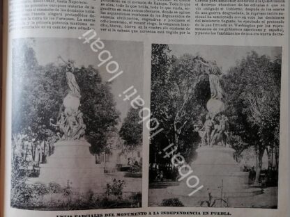 CARTEL ANTIGUO ORIGINAL DE NOTICIA Y PORTADA ANTIGUA 1898 INAUGURAN ANGEL DE LA INDEPENDENCIA EN PUEBLA / LDM - Imagen 4