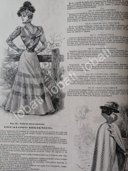 GACETA ANTIGUA 1898. " PAGINAS DE LA MODA " /36 - Imagen 4