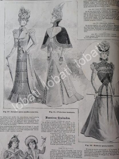 GACETA ANTIGUA 1898. " PAGINAS DE LA MODA " /37 - Imagen 4