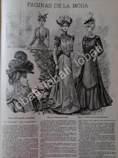 GACETA ANTIGUA 1898. " PAGINAS DE LA MODA " /38